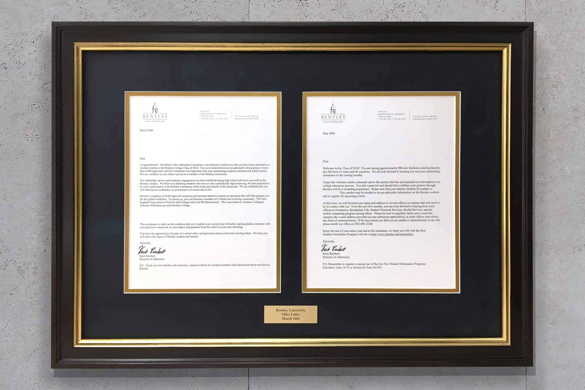 Lee Wah Certificates Framing